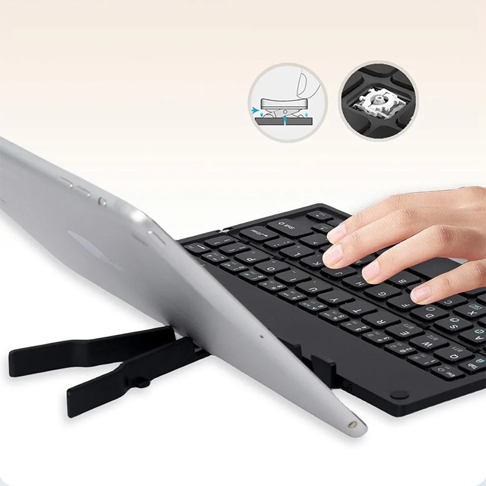 Bow Shift: Ultra-Slim Folding Aluminum Keyboard
